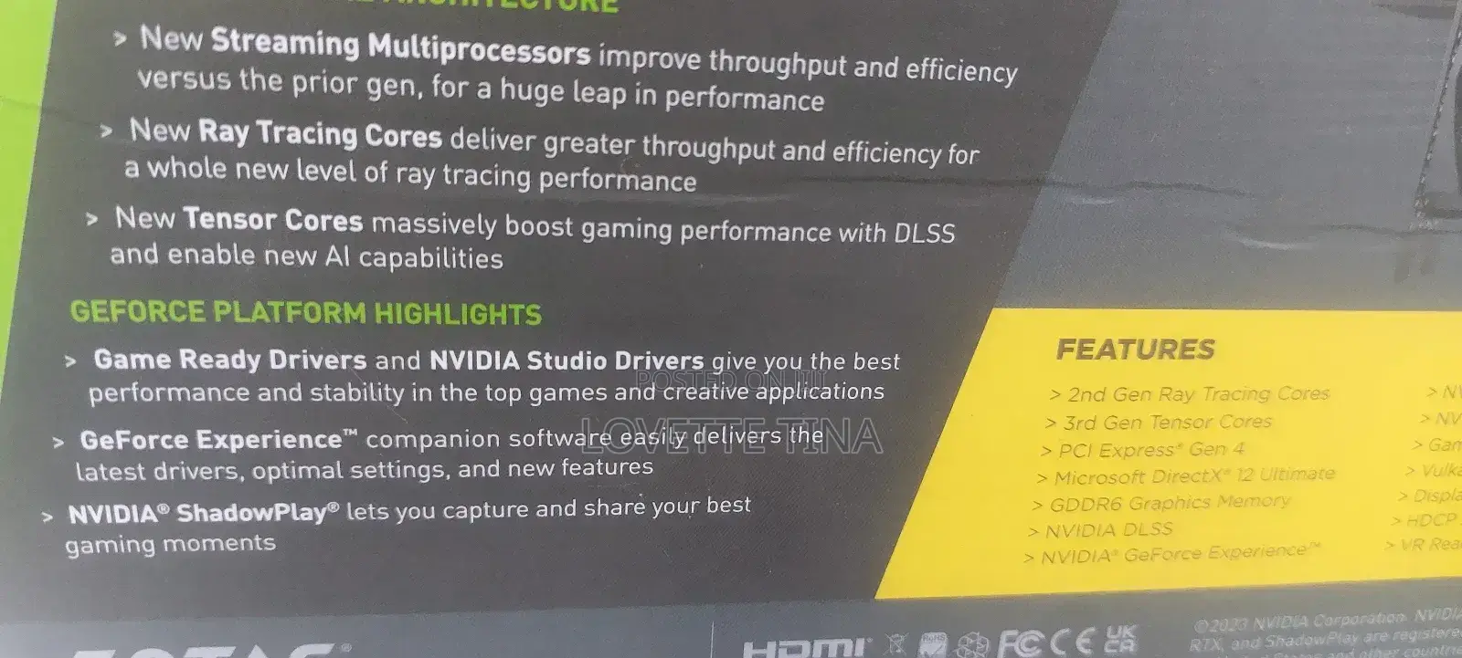 12gb Graphics Card Geforce RTX 3060 Zotac Gaming