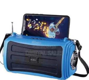 Mini Speaker With Bluetooth Usb Tf Aux Fm Dc5v _Blue.