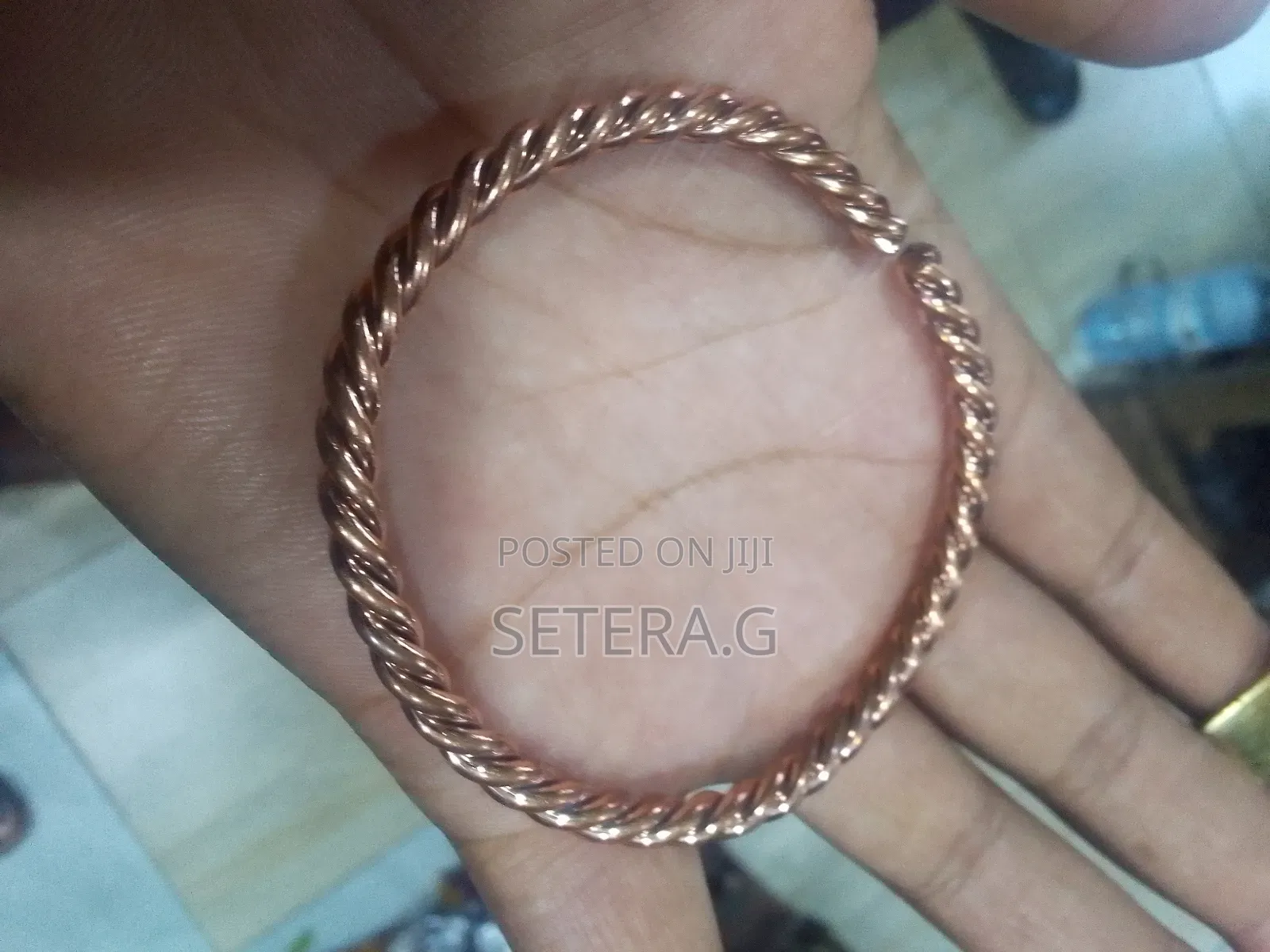Copper Bangle Twisted