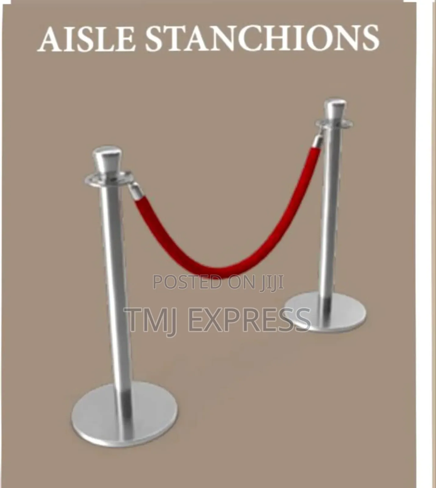 Aisle Stanchions/ Que Stands For Hire Per Day Per Set