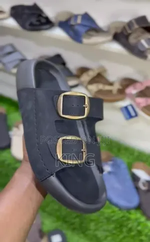 Black Buckle Sandal