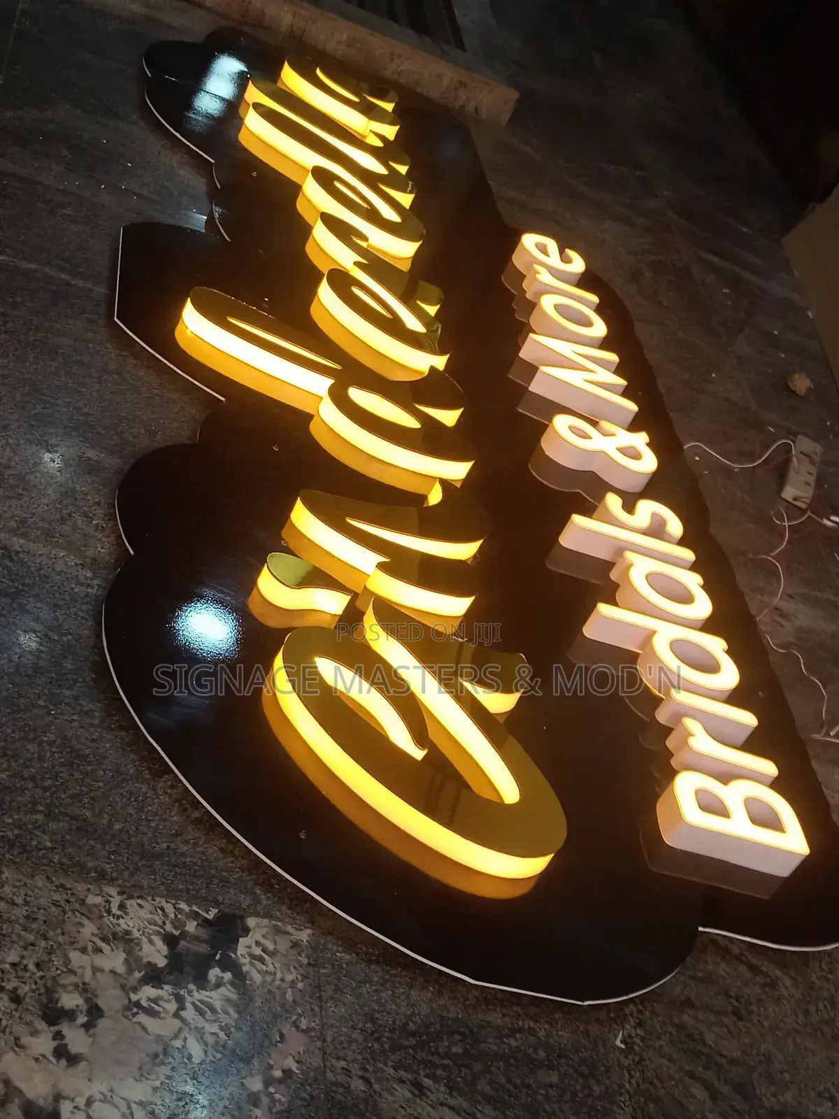 Back Lit Bridal Sign
