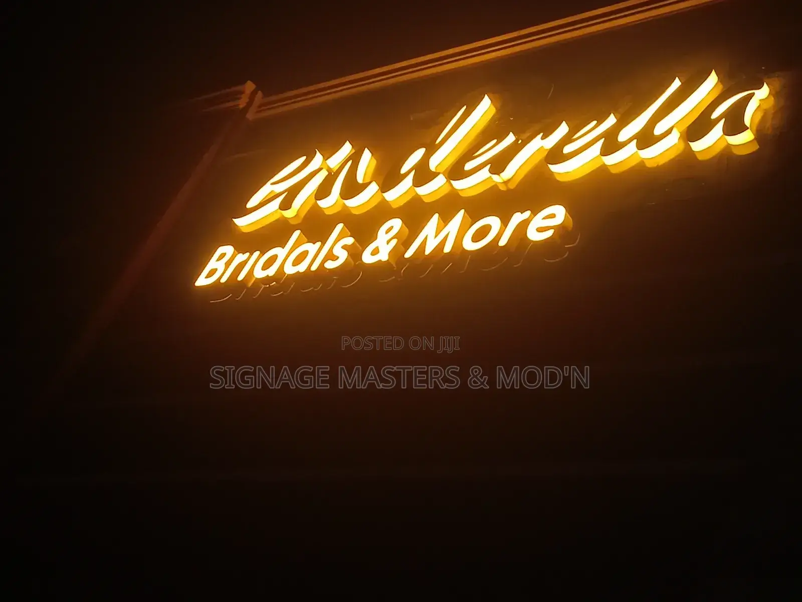 Back Lit Bridal Sign