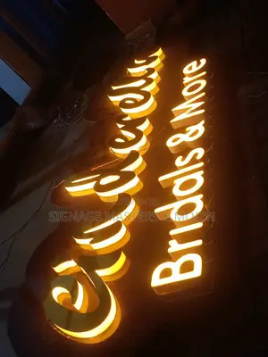 Back Lit Bridal Sign