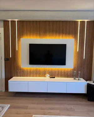 Industrial Wooden Tv Unit
