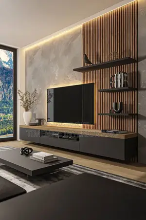 Luxurious Wooden Tv Unit