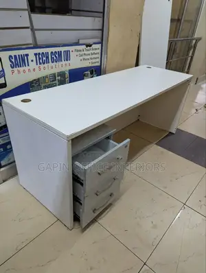 Second Had White Office Desk