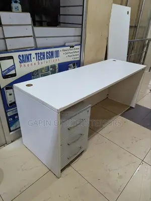 Second Had White Office Desk