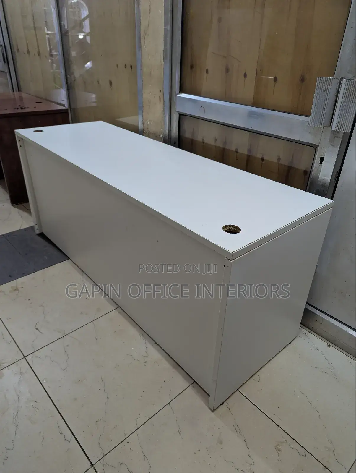 Second Had White Office Desk