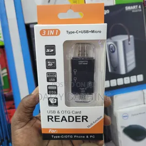 3 in 1 Usb-C + Usb + Micro Otg Card Reader