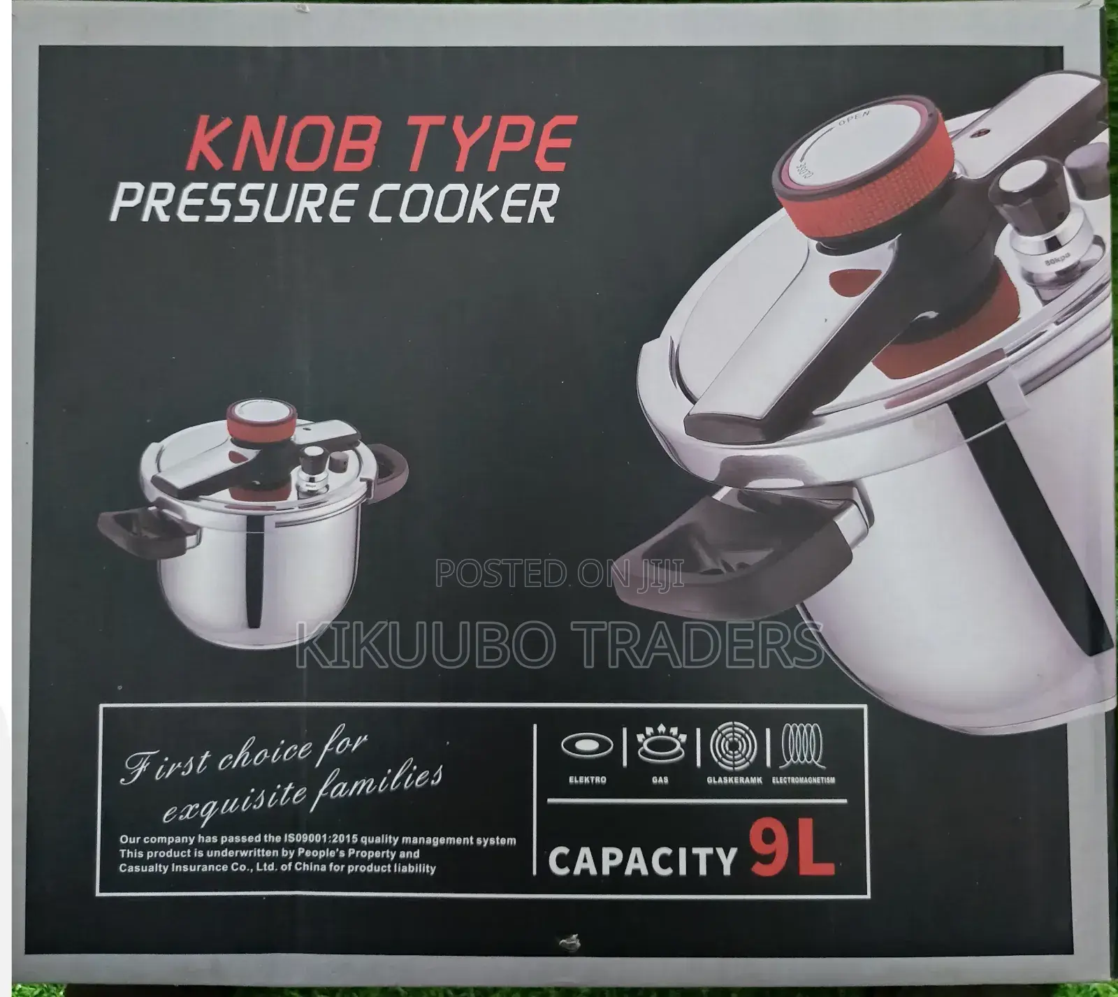 Knob Type 9l Pressure Cooker- Silver