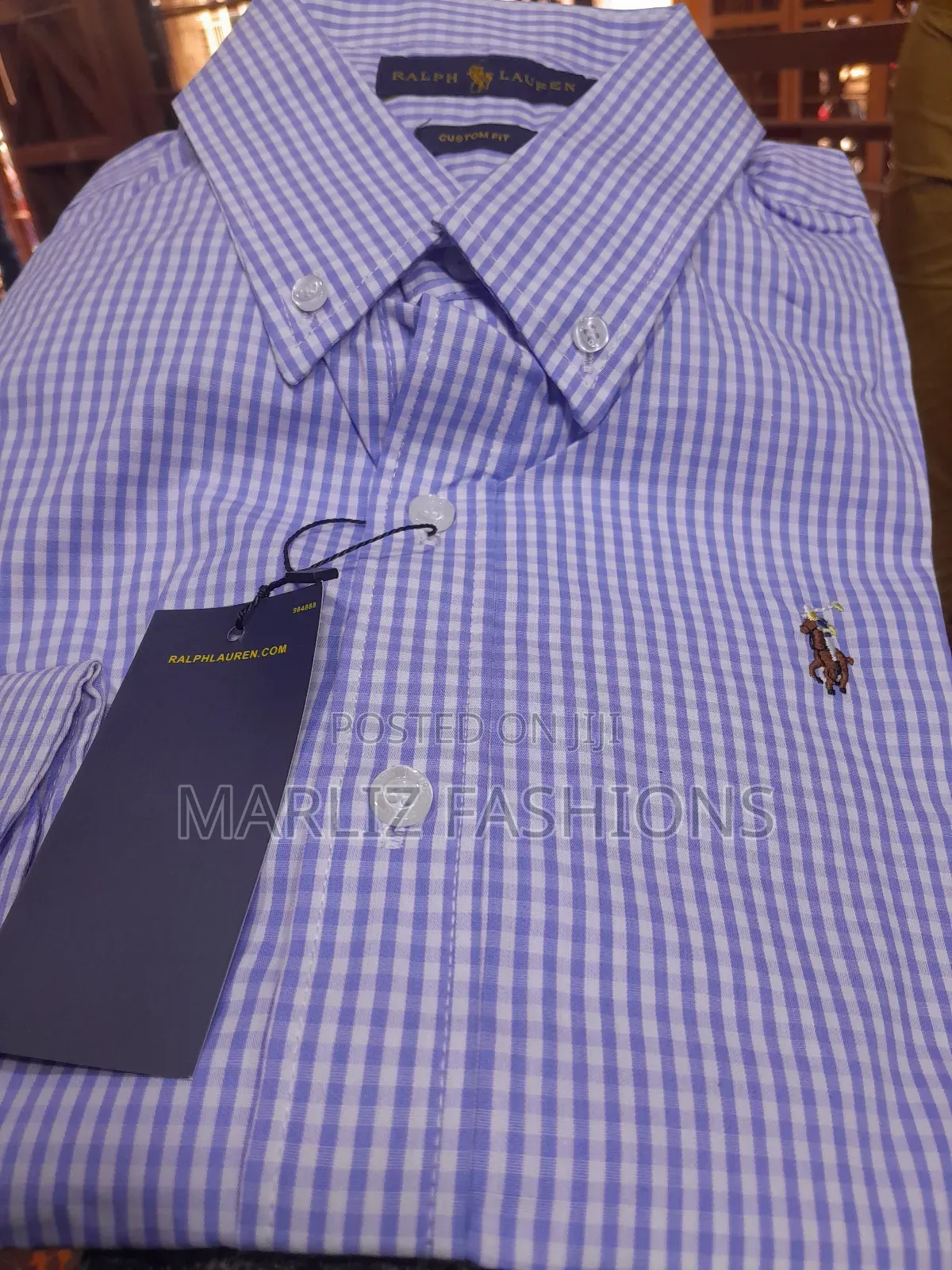 Polo Checked Sky Blue Shirt
