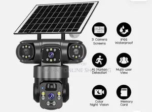 Intelligent Wi-Fi Smart Solar Security Camera - 3 Lens