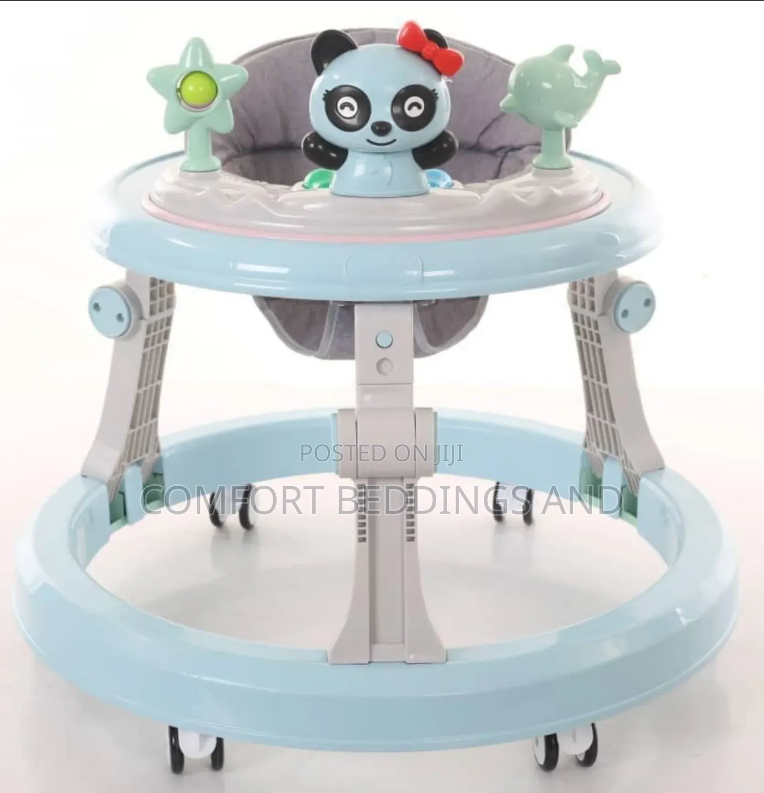 Round Musical Baby Walker Blue