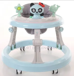 Round Musical Baby Walker Blue