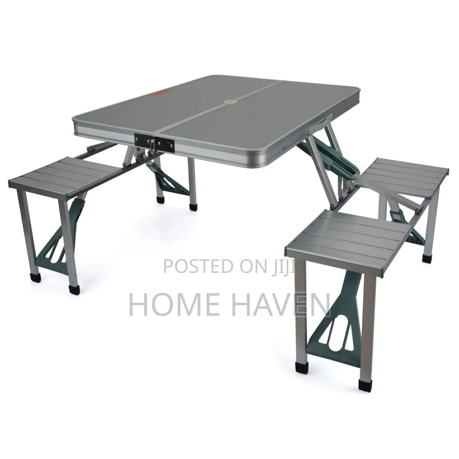 Aluminum Portable Folding Picnic Table and Chairs