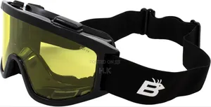 Eyewear Vulture Motorcycle Goggles (Black Frame/Yellow Lens)