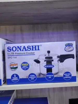 Sonashi 5 Litre Pressure Cooker, SPC-150, Silver