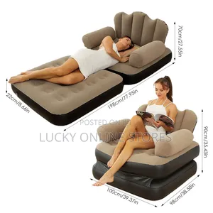 Multifunctional Inflatable Sofa and Bed Recliner With Pump