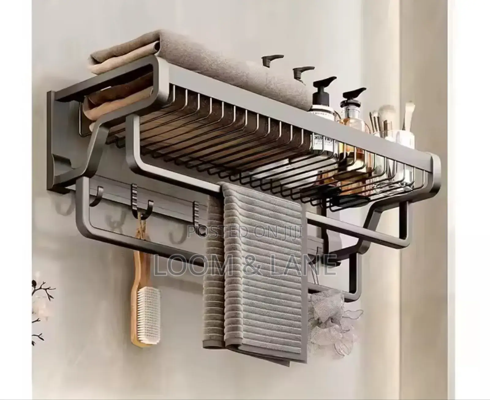 Double Bars Wall Mounted Kitchen Bathroom Towel Rack