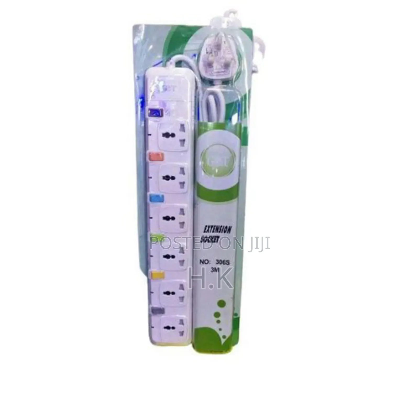 G T 6 Way Extension Socket 3-Meter Cable