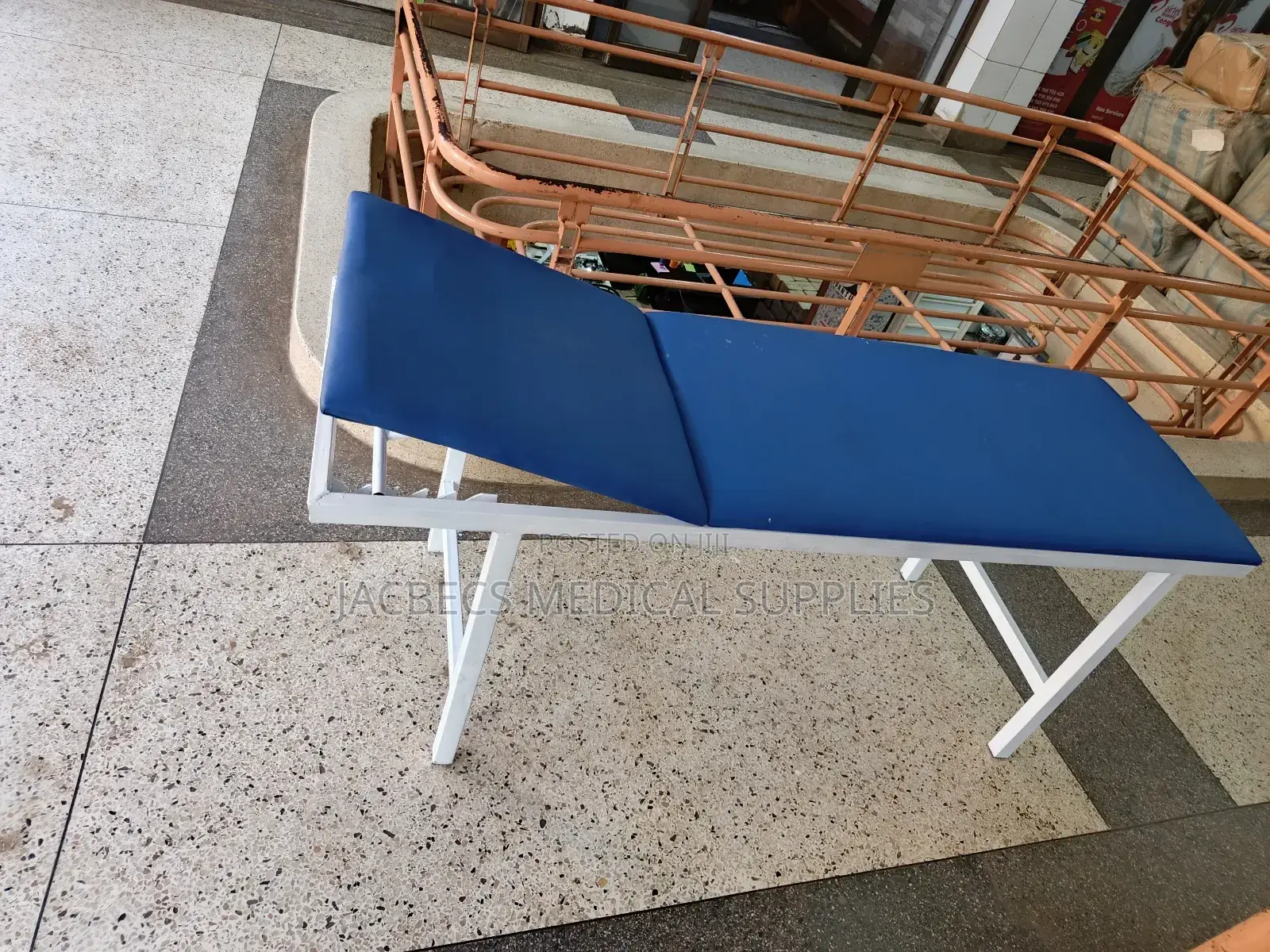 Examination Bed Coated Blue Colour