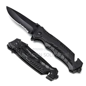 Outdoor Folding Knife With Emergency Glass Breaker| Cutter