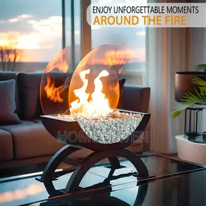 Large Round Bio Ethanol Fire Place