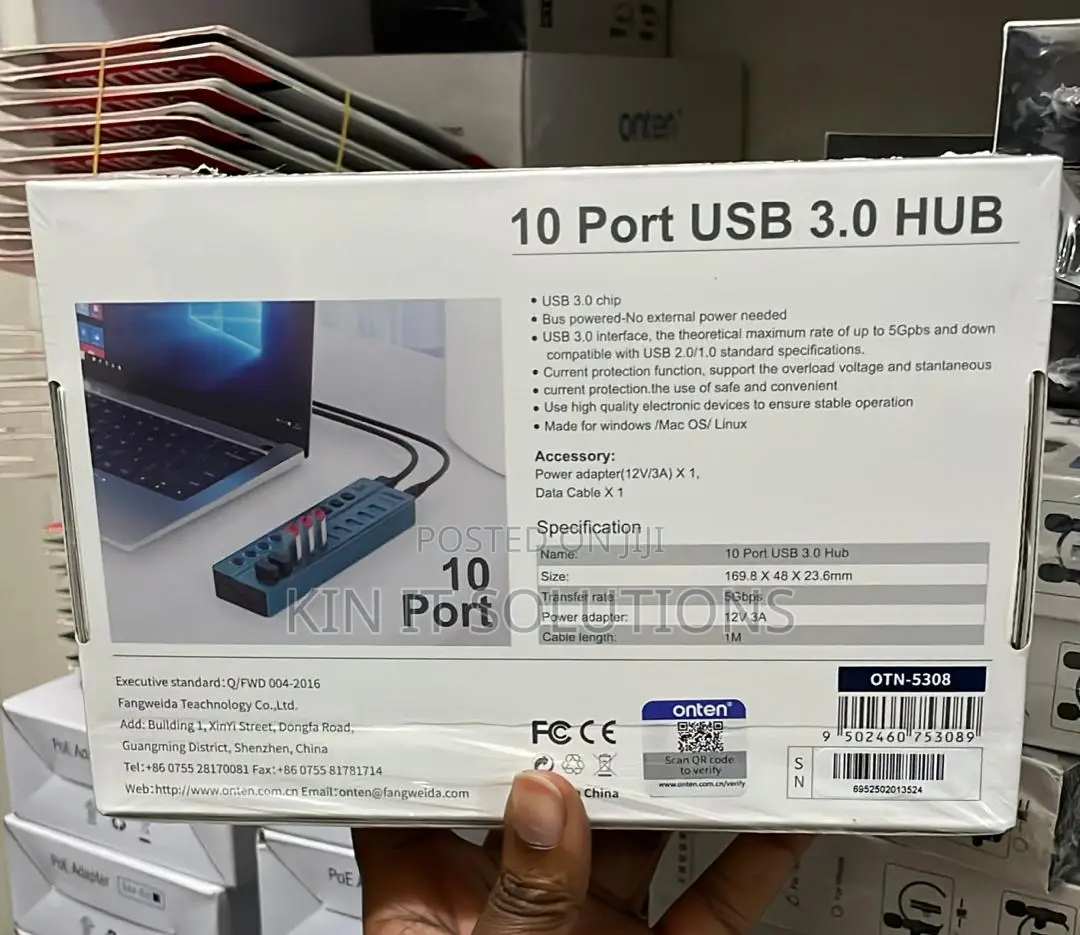 Onten Usb Hub 10port 3.0 Powered
