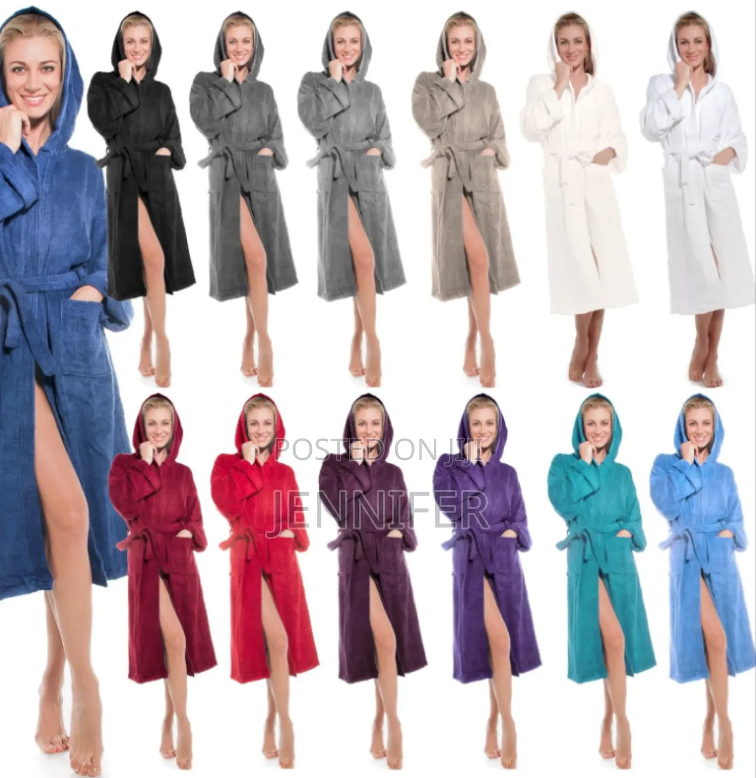Cotton Hooded Bathrobe