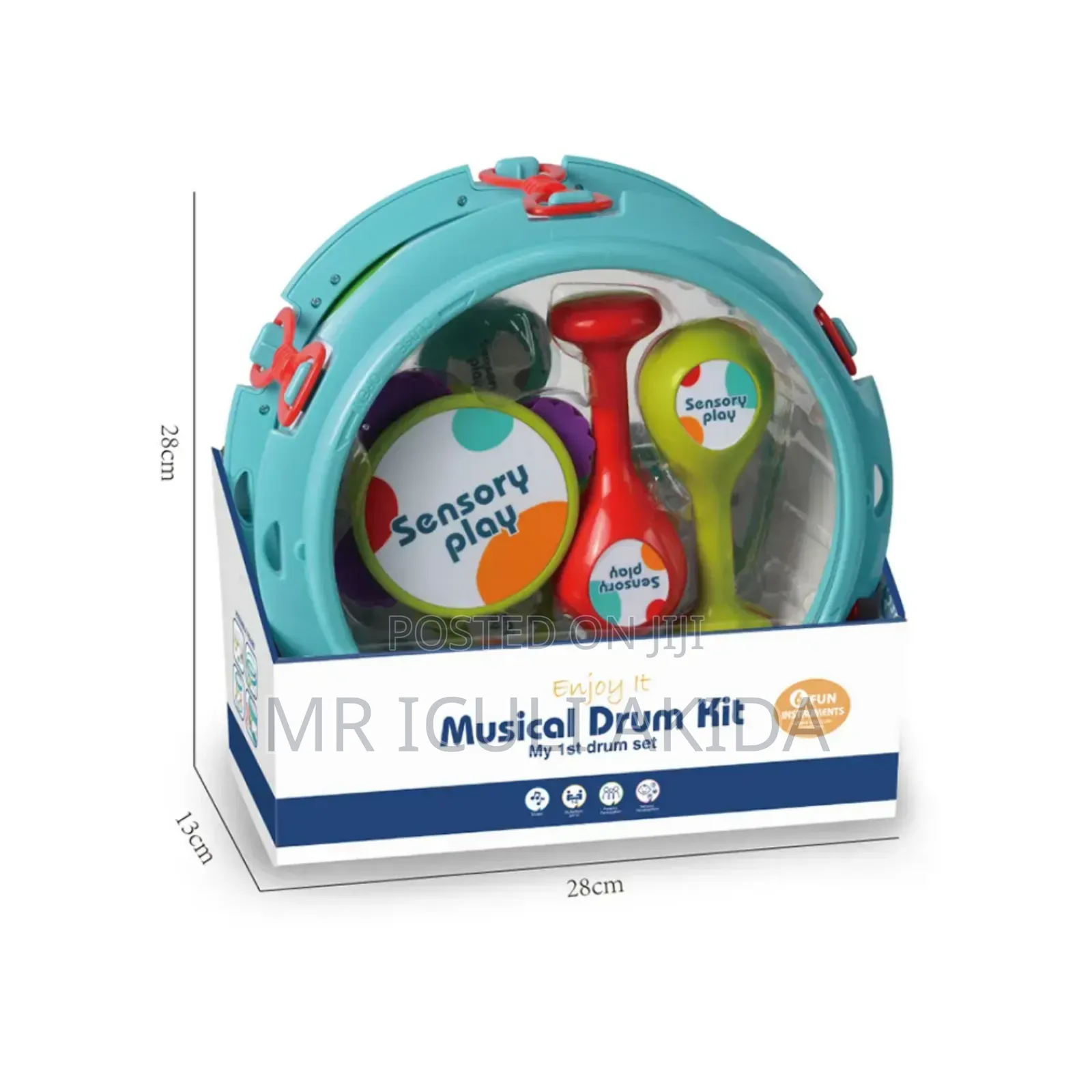 Kids/Baby Plastic Tuttle Drum Sound Maker Toy Set