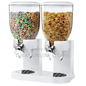 Double Barrel Kitchen Dry Food Storage Containers