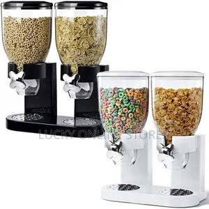 Double Barrel Kitchen Dry Food Storage Containers