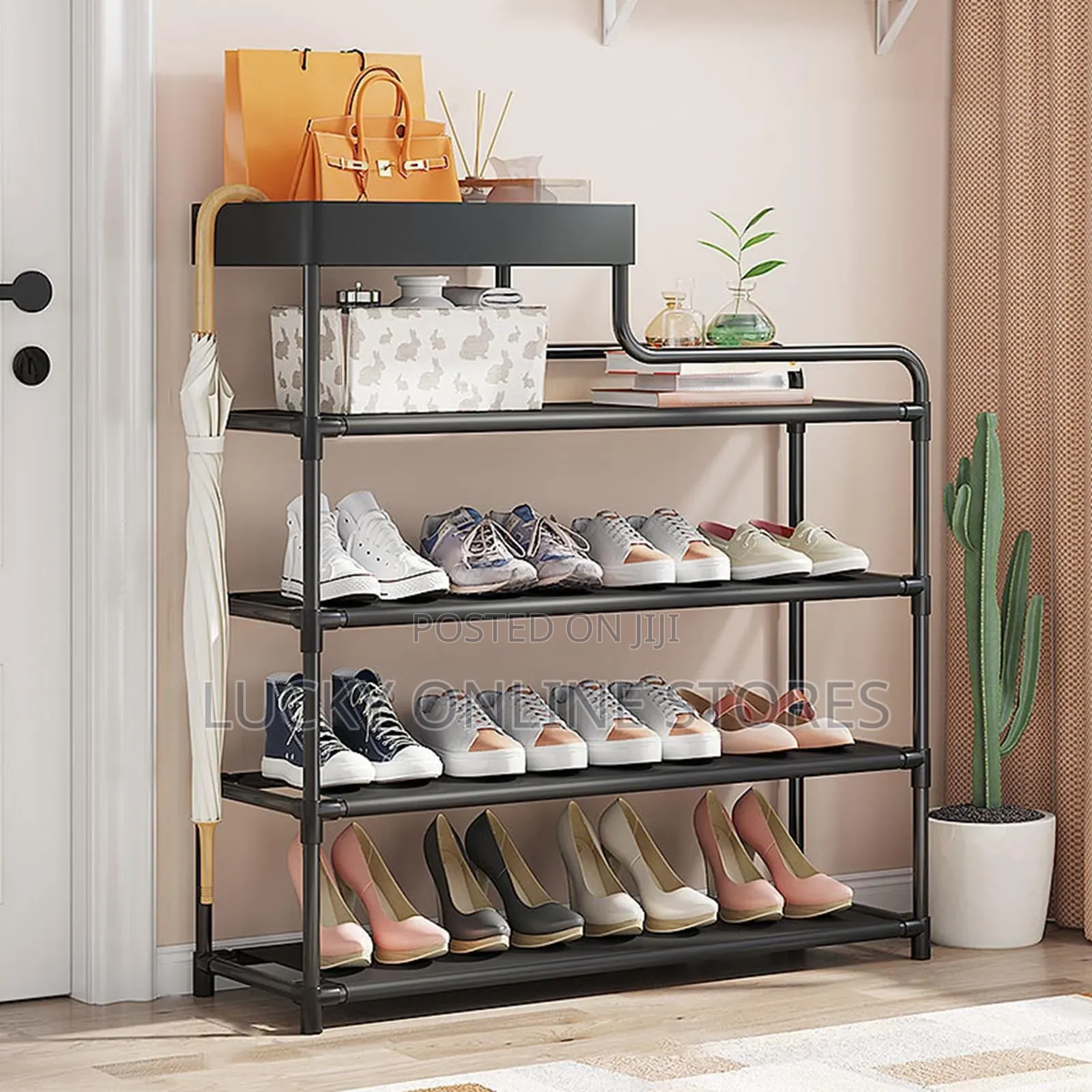 Multi Layer Shoe Rack With Storage Frame