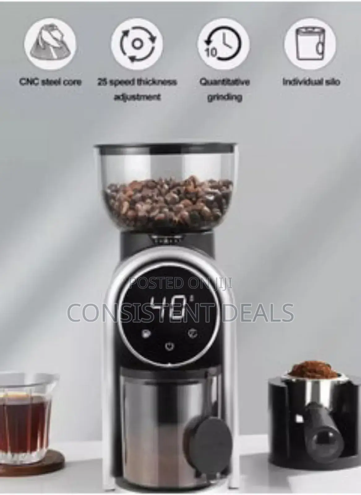 2in1 Conical Automatic Burr Coffee Grinder
