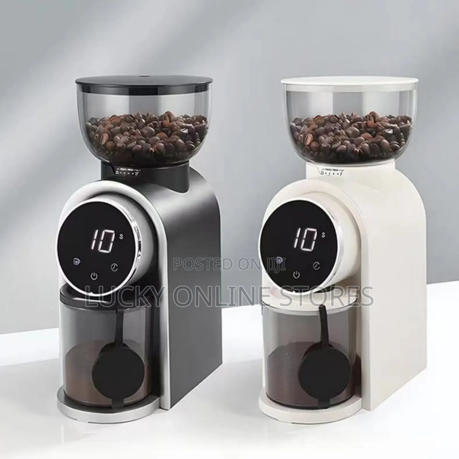Electric Coffee Grinder With Adjustable Automatic Burr Mill
