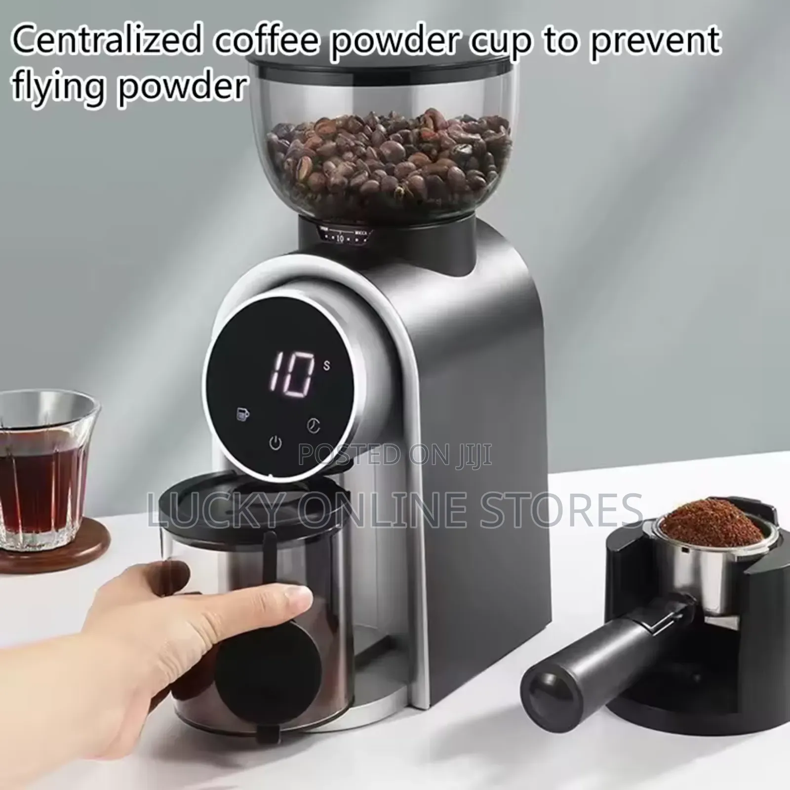 Electric Coffee Grinder With Adjustable Automatic Burr Mill