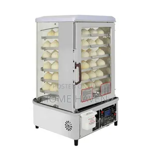 6 Layer Glass Display Commercial Food Steamer