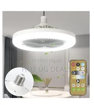 2 In 1 Ceiling Fan Light E27 Remote Control Led Fan Lamp