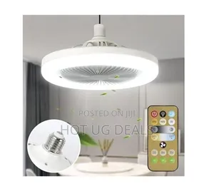 2 In 1 Ceiling Fan Light E27 Remote Control Led Fan Lamp