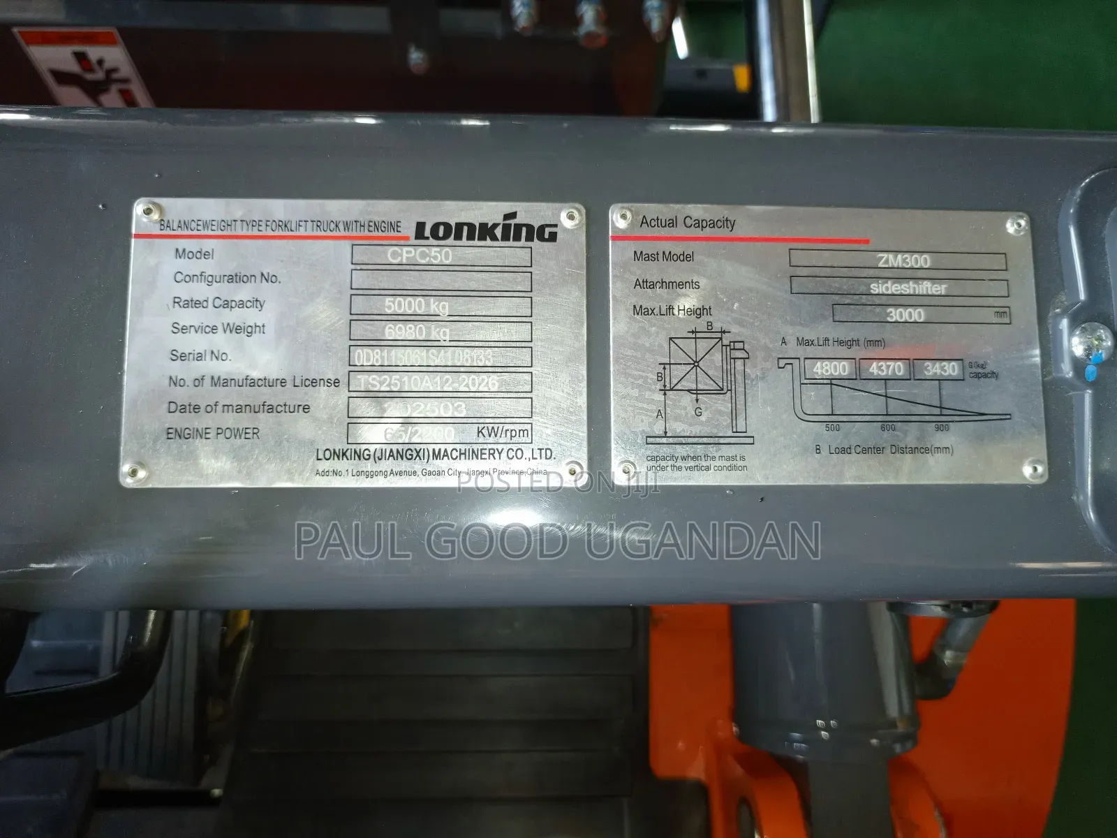 Lonking Fork Lift (5tons)