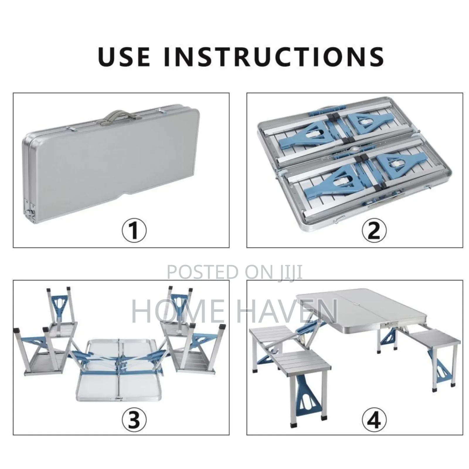 4 Seats Portable Outdoor Camping Set