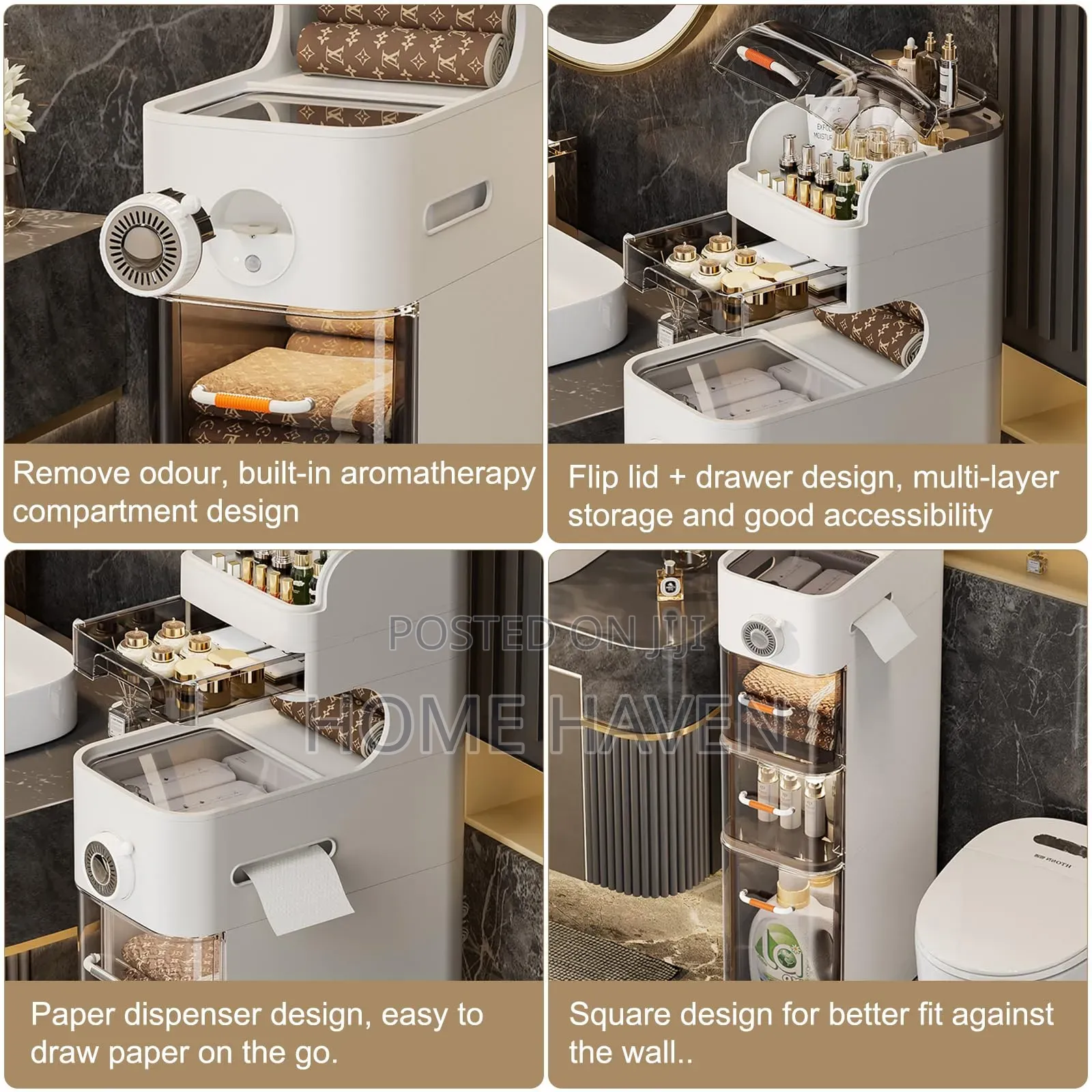 Slim Organizer Cabinet for Bathroom and Laundry Room