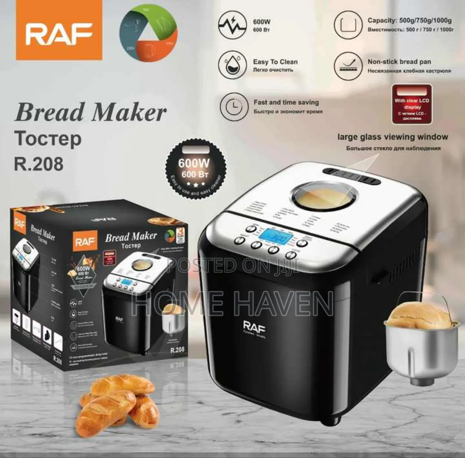 600w Automatic Electric Bread Maker