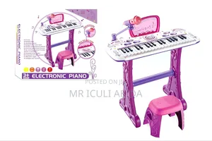 37keys Kids E-Toy Piano Keyboard Stand Inbuilt Microphone