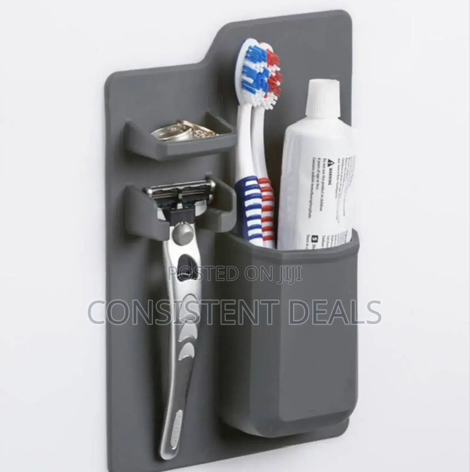 Wall Mount Toothbrush and Shaver Rack