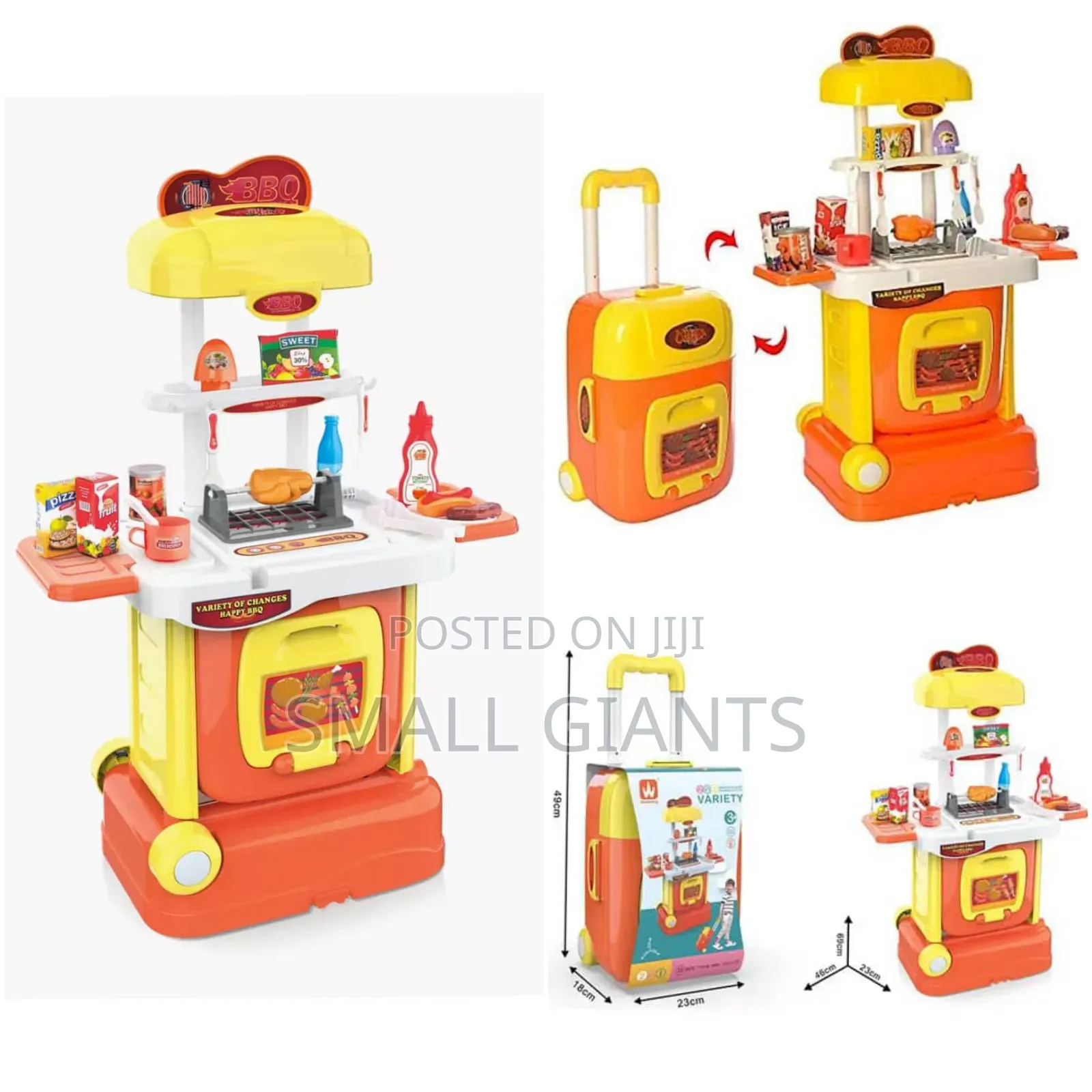 2in1 Kids' BBQ Drawer Suitcase Play House