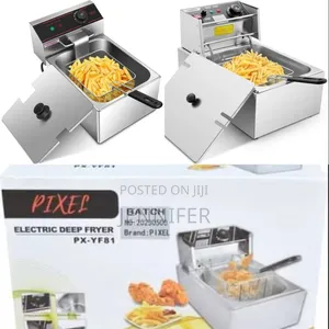 Pixel 6 Litres Commercial Deep Fryer Stainless Steel -Silver