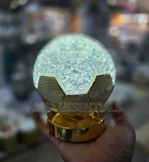 Round Gold Crystal Led Lamp