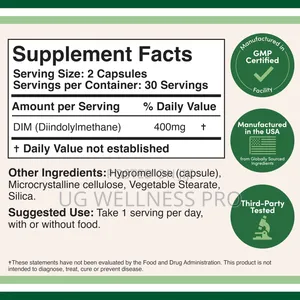 Dim Supplement for Women and Men 60 Capsules